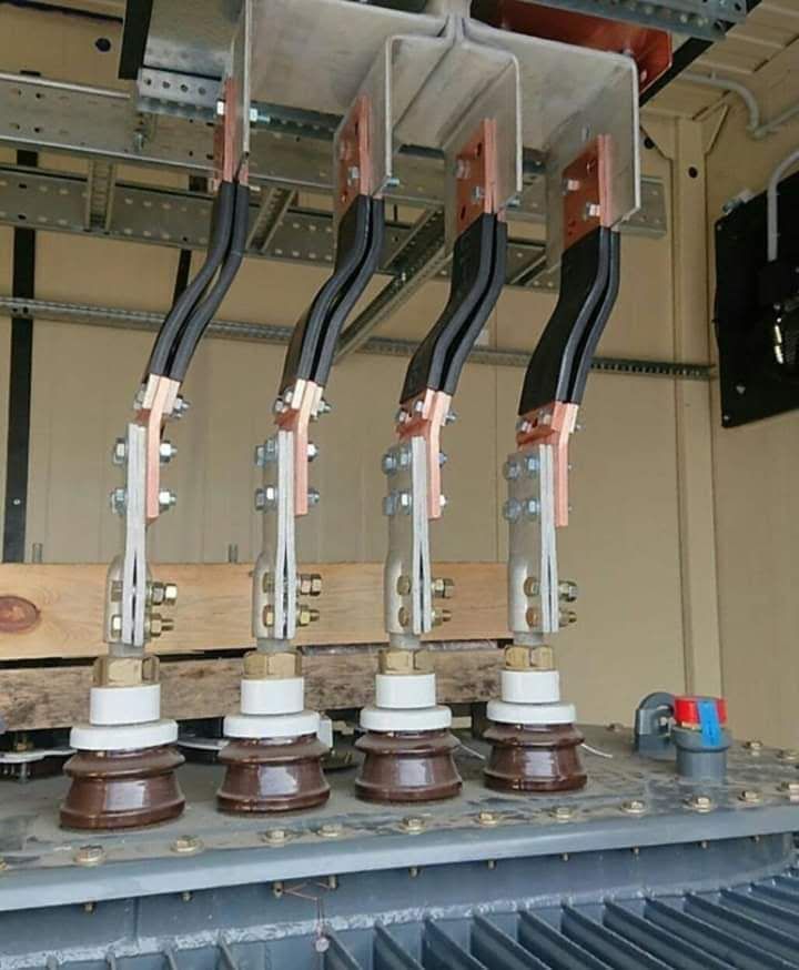 MV cable termination on transformer bushings